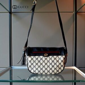 AUTHENTIC VINTAGE GUCCI OPHIDIA GG PLUS MESSENGER/CROSSBODY BLUE SYLVIE WEB